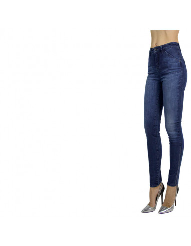 JEANS SKINNY VITA ALTA CON CRISTALLI